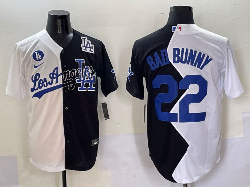 Men Los Angeles Dodgers #22 Bad bunny Black White Game Nike 2025 MLB Jersey style 12->los angeles dodgers->MLB Jersey